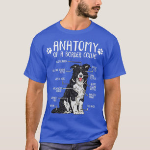 Camiseta Engraçado Borda Collie Anatomia Cachorro Sobressal