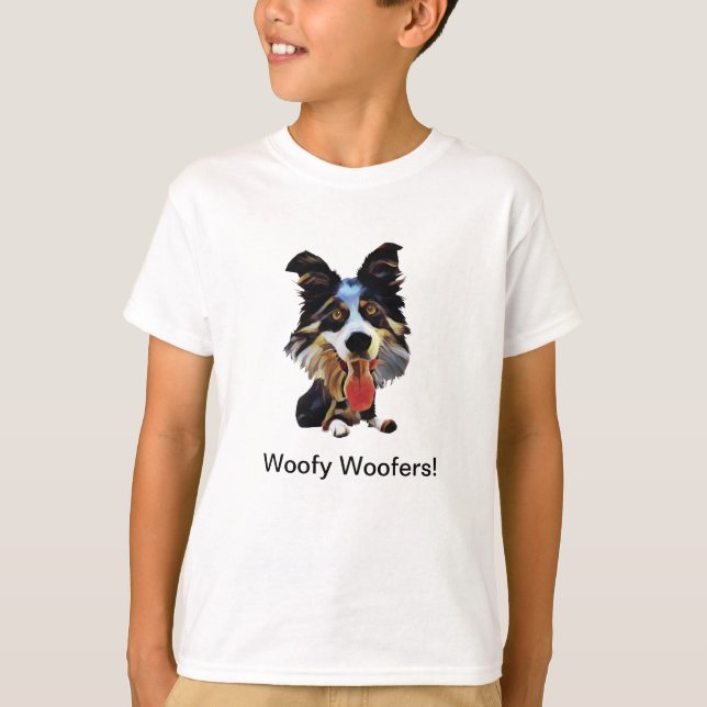 Camiseta Engraçado Borda Collie Boys T-Shirt (Frente)