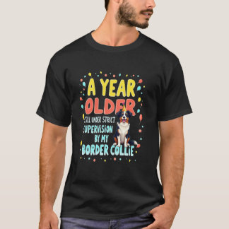 Camiseta Engraçado Borda do Presente no Aniversário Collie