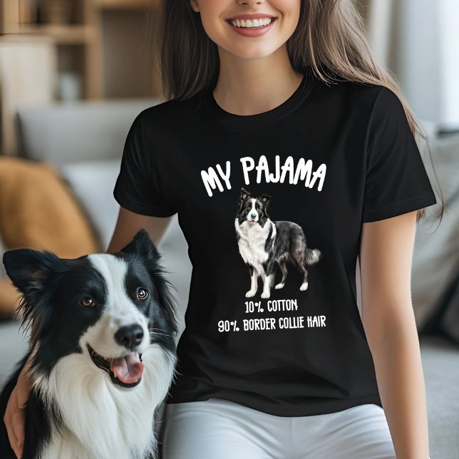 Camiseta Engraçado Border Collie Pajama (Criador carregado)