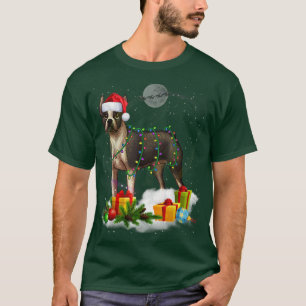 Camiseta Engraçado Boston Terrier Dog natalinas Papais noei
