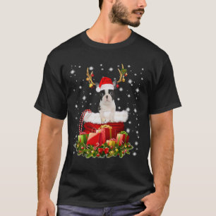 Camiseta Engraçado Boston Terrier Reindeer Na Caixa De Papa