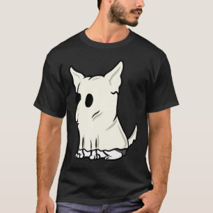 Camiseta Engraçado Boston Terrier Scary Ghost Figurume Hall