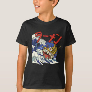 Camiseta Engraçado Bowl de Ramen durante uma tempestade no 
