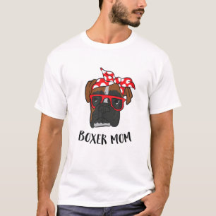 Camiseta Engraçado Boxer Mãe Bonita Boxer Mama Lover Boxe