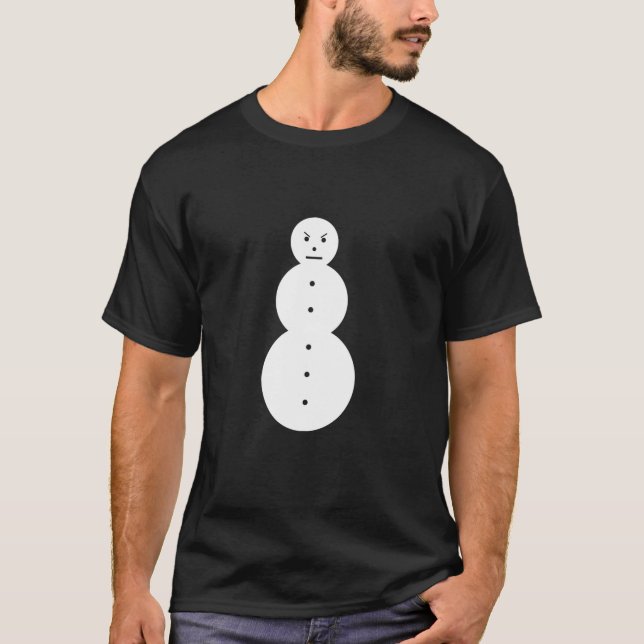 Camiseta Engraçado Bravo Homem de Neve O Jeezal Snowman (Frente)
