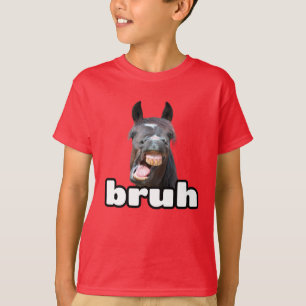 Camiseta Engraçado Bruh Horse