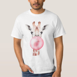 Camiseta Engraçado Bubblegum Giraffe