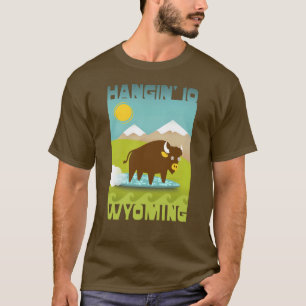 Camiseta Engraçado búfalo surfando 10 montanhas penduradas