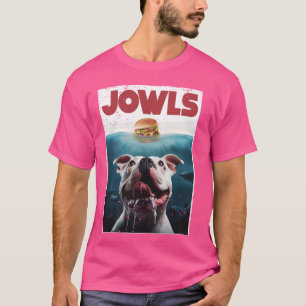 Camiseta Engraçado Bulldog Americano Jowls Burger Bully, Ca