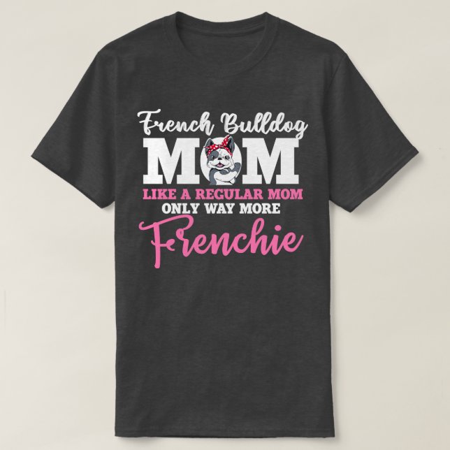 Camiseta Engraçado Bulldog Francês Amantes Dão-lhe 18 (Frente do Design)
