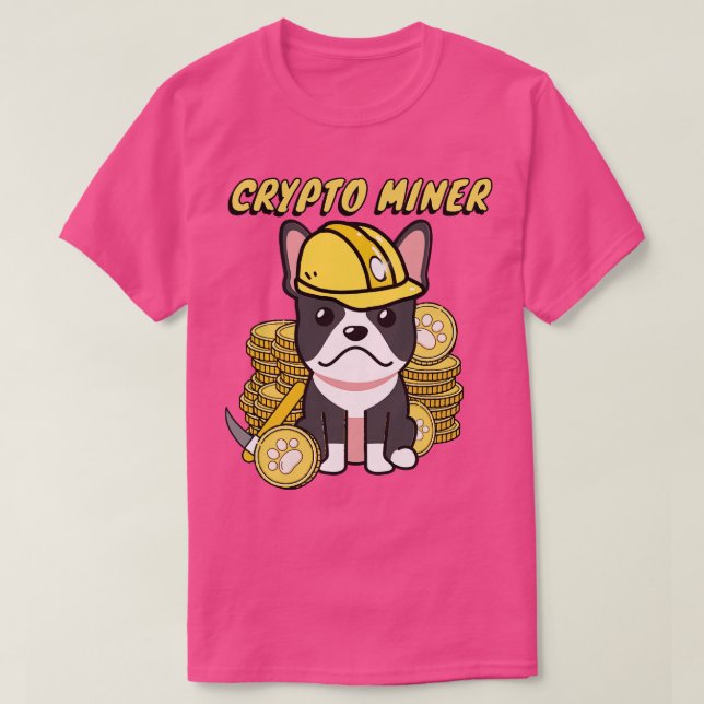 Camiseta Engraçado Bulldog Francês É Um Menino Cripto (Frente do Design)