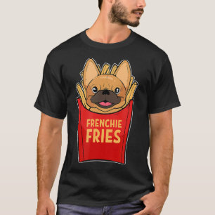 Camiseta Engraçado Bulldog Francês Fries Crianças Francesas