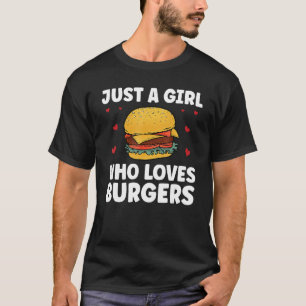 Camiseta Engraçado Burger Art Para Meninas Hamburger Cheese