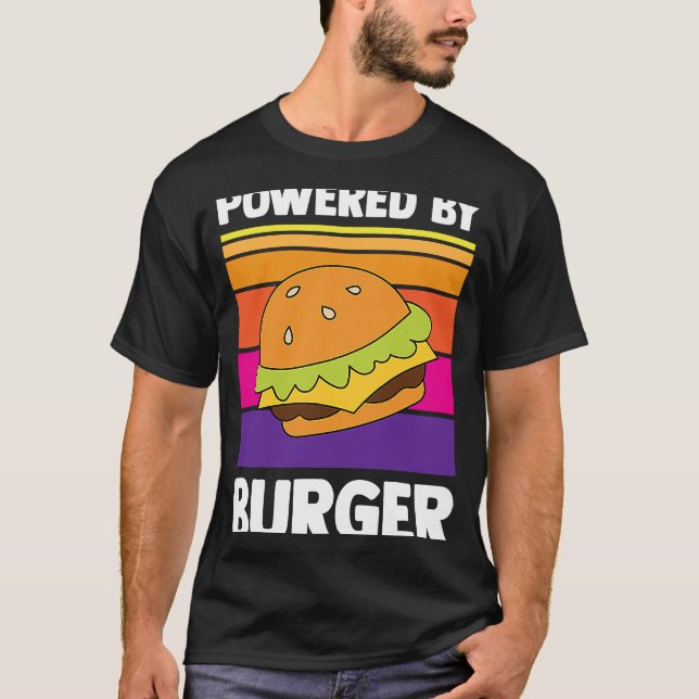 Camiseta Engraçado Burger Cotação Hamburger Cheeseburger Lo (Frente)
