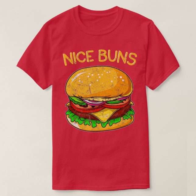 Camiseta Engraçado Burger Falsa Hamburger Belo Freio (Frente do Design)