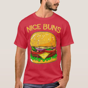 Camiseta Engraçado Burger Falsa Hamburger Belo Freio