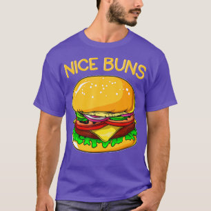 Camiseta Engraçado Burger Hamburger Cheeseburger Nice Buns 