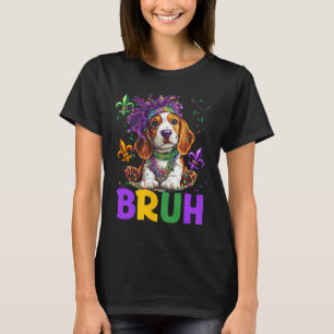 Camiseta Engraçado Bybet Hound Dog Bruh Meme Para Mardi Gra