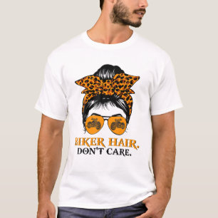 Camiseta Engraçado Cabelo de Bun Hair não se importa com Bi