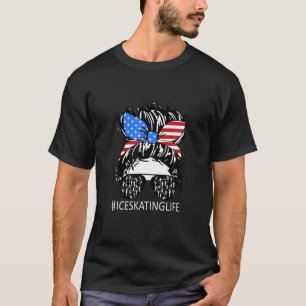 Camiseta Engraçado Cabelo Maluco Arroba Gelo Patinando O P