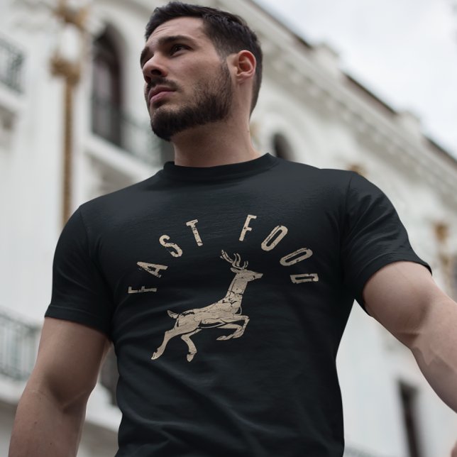 Camiseta Engraçado Caça rápida a Comidas (Criador carregado)