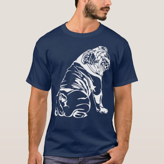 Camiseta Engraçado    caçador de cães Bulldog Inglês (Frente)