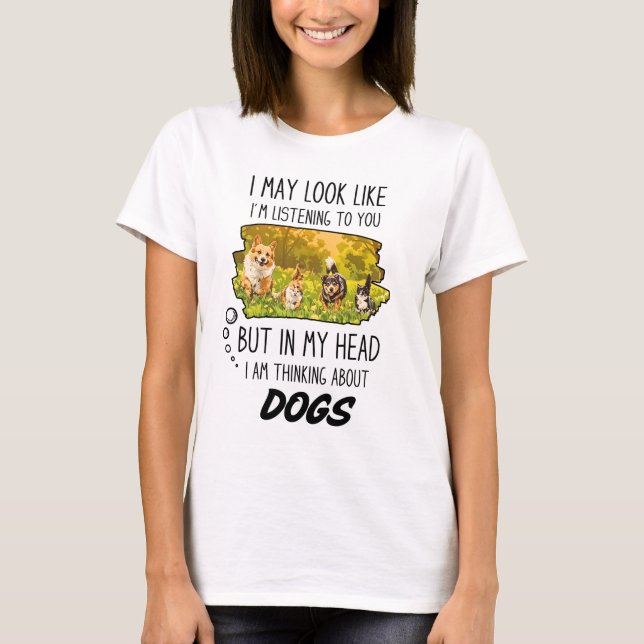 Camiseta Engraçado Cachorro (Frente)
