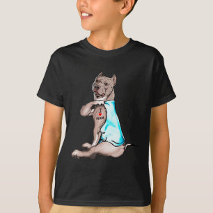 Camiseta Engraçado Cachorro, Adoro Mamãe Cachorro De Tatuag