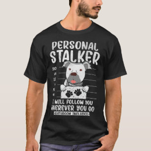 Camiseta Engraçado Cachorro Cachorro Guarda Pittie Mo