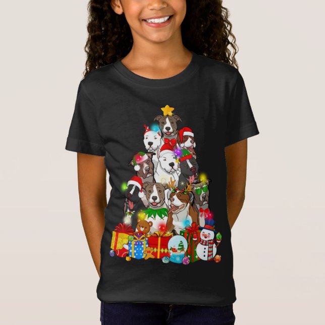 Camiseta Engraçado Cachorro Cachorro Noturno Luzes Cachorro (Frente)