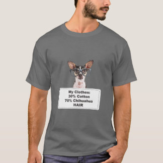 Camiseta Engraçado Cachorro Chihuahua W Óculos