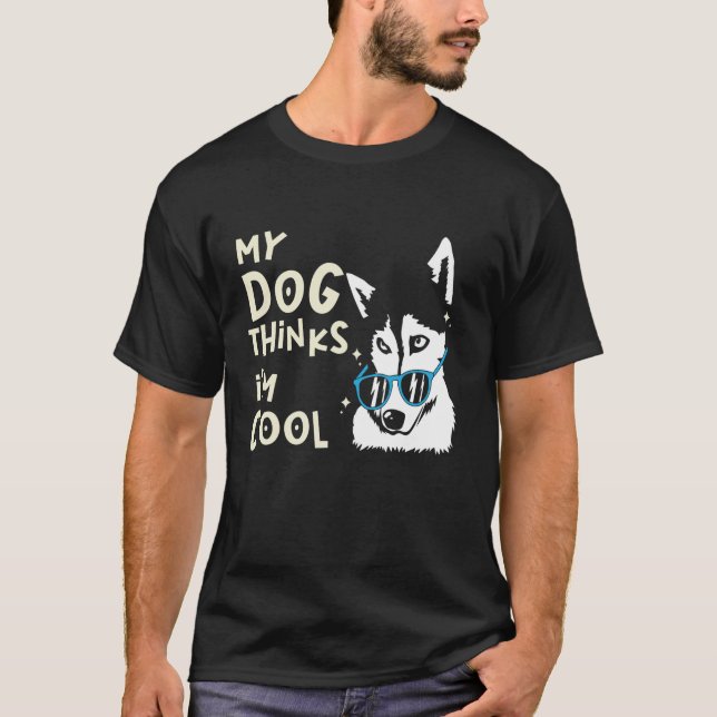 Camiseta Engraçado Cachorro dizendo Dono do Cachorro Amante (Frente)