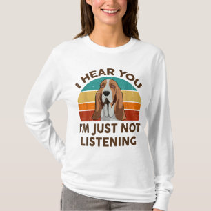 Camiseta Engraçado Cachorro do Basset Retro... Eu só não es