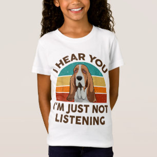Camiseta Engraçado Cachorro do Basset Retro... Eu só não es
