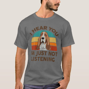 Camiseta Engraçado Cachorro do Bico Eu ouvi você Eu simpl