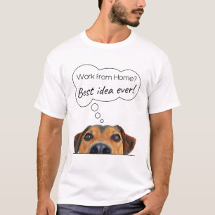 Camiseta Engraçado Cachorro Engraçado Humor: Trabalhar em c