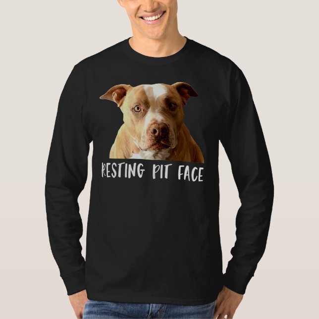 Camiseta Engraçado Cachorro Escando Cara (Frente)