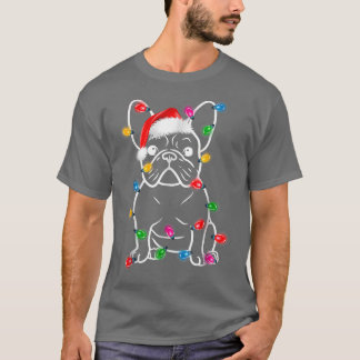 Camiseta Engraçado Cachorro Francês Cachorro Árvore De Nata