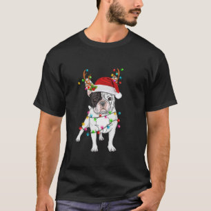 Camiseta Engraçado Cachorro Francês Cachorro Árvore De Nata