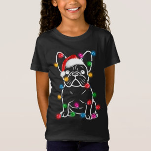 Camiseta Engraçado Cachorro Francês Cachorro Árvore De Nata