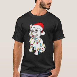 Camiseta Engraçado Cachorro Francês Cachorro Árvore De Nata