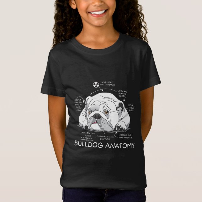 Camiseta Engraçado Cachorro Inglês Anatomia Cão Biologia (Frente)