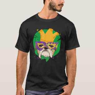 Camiseta Engraçado Cachorro Mardi Gras Desenhando Legal Pug