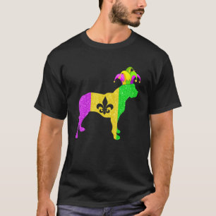 Camiseta Engraçado Cachorro Pitbuloso Festa de Carnaval do