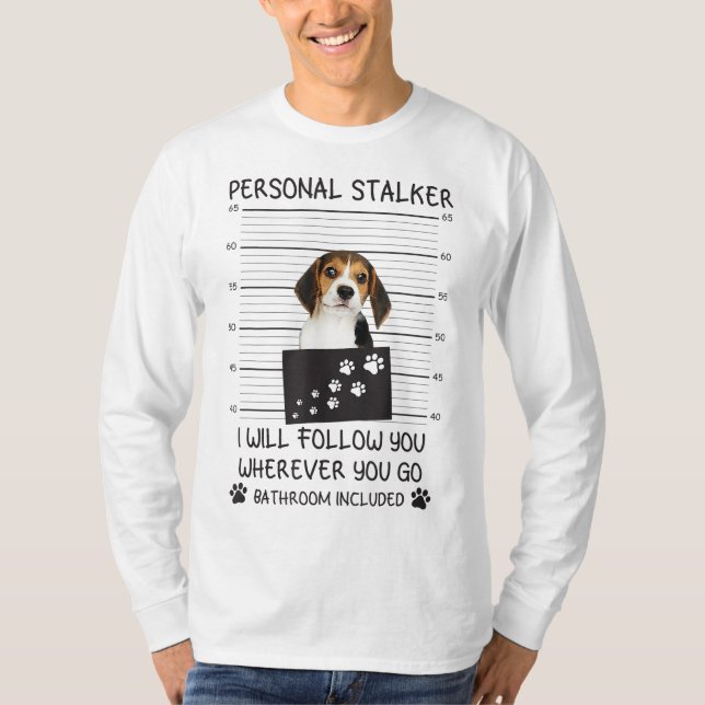 Camiseta Engraçado Cachorro Que Passa Por Cachorro Pessoal  (Frente)