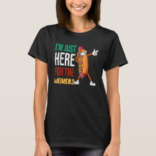 Camiseta Engraçado Cachorro Quente, estou aqui para os sals