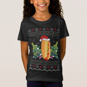 Camiseta Engraçado Cachorro Quente Lover Xmas Feio Quente N