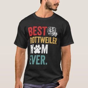 Camiseta Engraçado Cachorro Vintage Melhor Rottweiler Mãe S