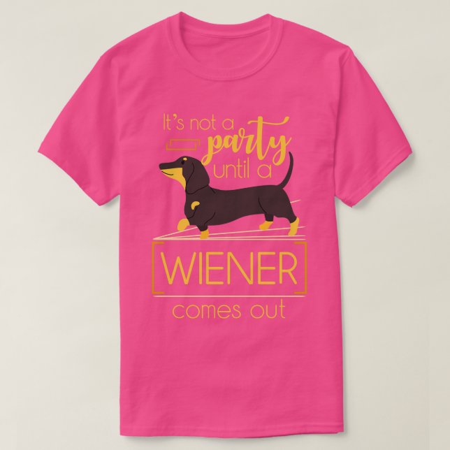 Camiseta Engraçado Cachshund com Cachorro (Frente do Design)